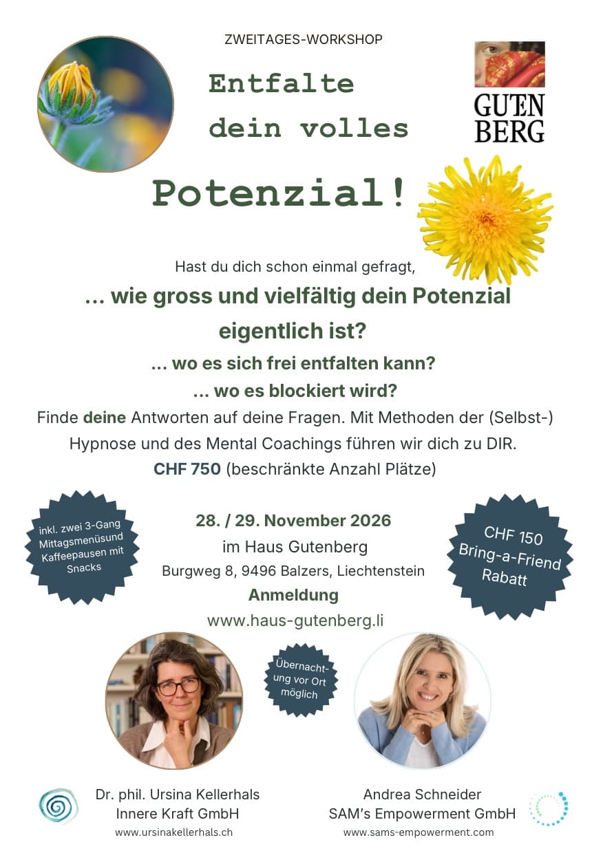 Zweitages-Workshop: Entfalte dein volles Potenzial